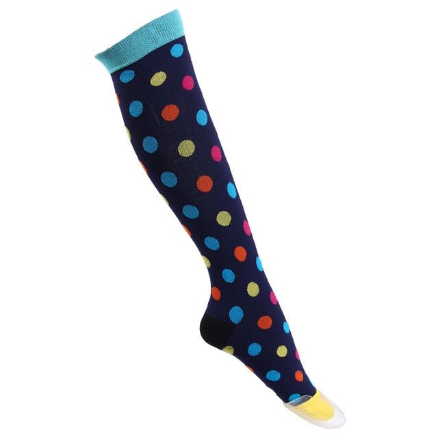 Colourful Polka Dots High Crazy Socks - Crazy Sock Thursdays