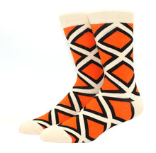 Load image into Gallery viewer, Orange Criss - Cross Crazy Socks - Crazy Sock Thursdays
