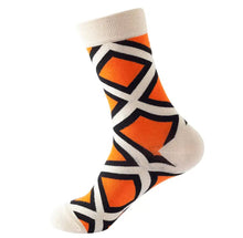 Charger l&#39;image dans la galerie, Orange Criss - Cross Crazy Socks - Crazy Sock Thursdays
