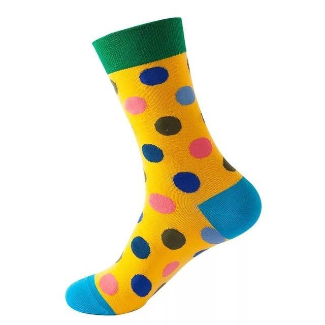 Polka Dot Yellow Crazy Socks - Crazy Sock Thursdays