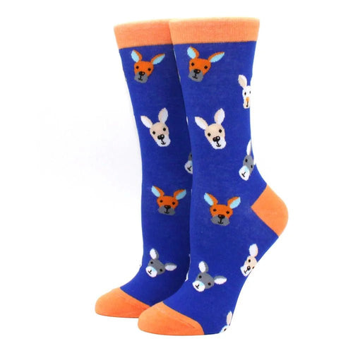 Roo on Blue Crazy Socks - Crazy Sock Thursdays