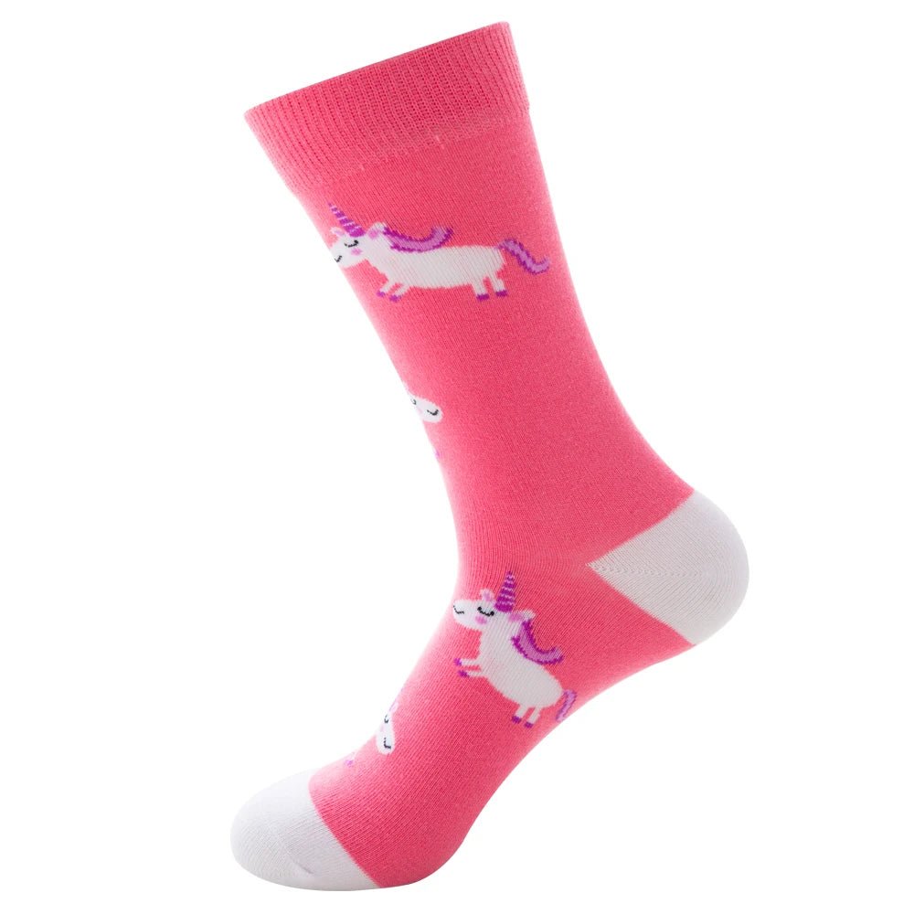 Unicorn on Pink Crazy Socks - Crazy Sock Thursdays