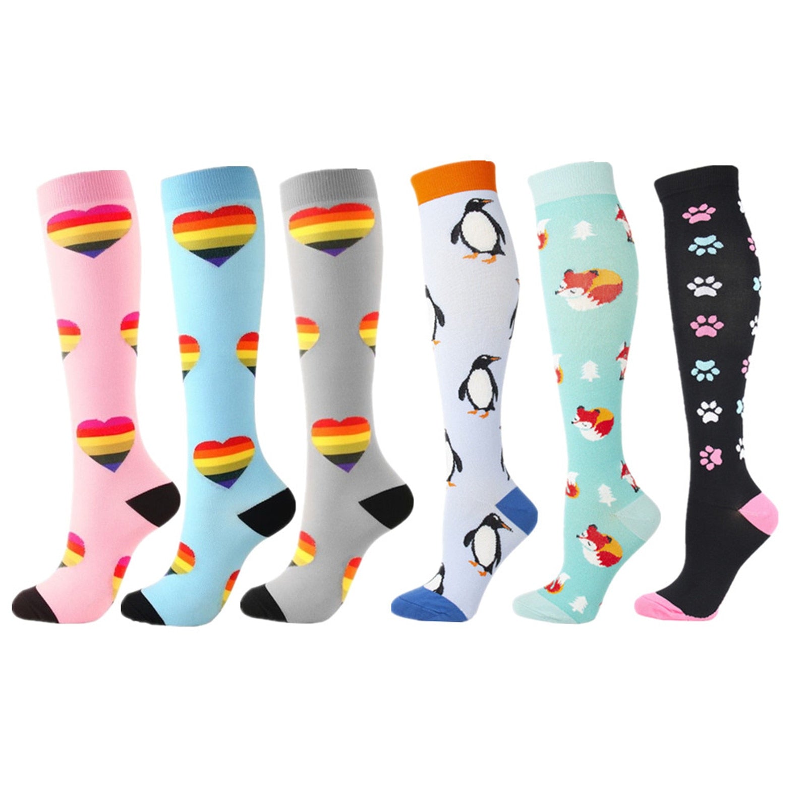 Nurse and Doctor Women's 6 Pair High Socks Set – Crazy Sock Thursdays